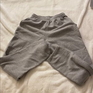 Gray sweatpants